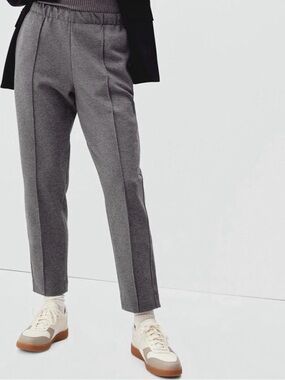 Womens Everlane The Dream Pant Gray Grey Pintuck Pockets Casual Organic Cotton M